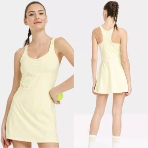 ALL In Motion Knit halter Racer Back Tennis Dress Skort With Pockets